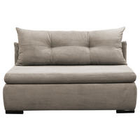 SCHLAFSOFA  mit Liegefunktion Cord Taupe  - Taupe/Schwarz, Design, Kunststoff/Textil (154/93/85cm) - MID.YOU