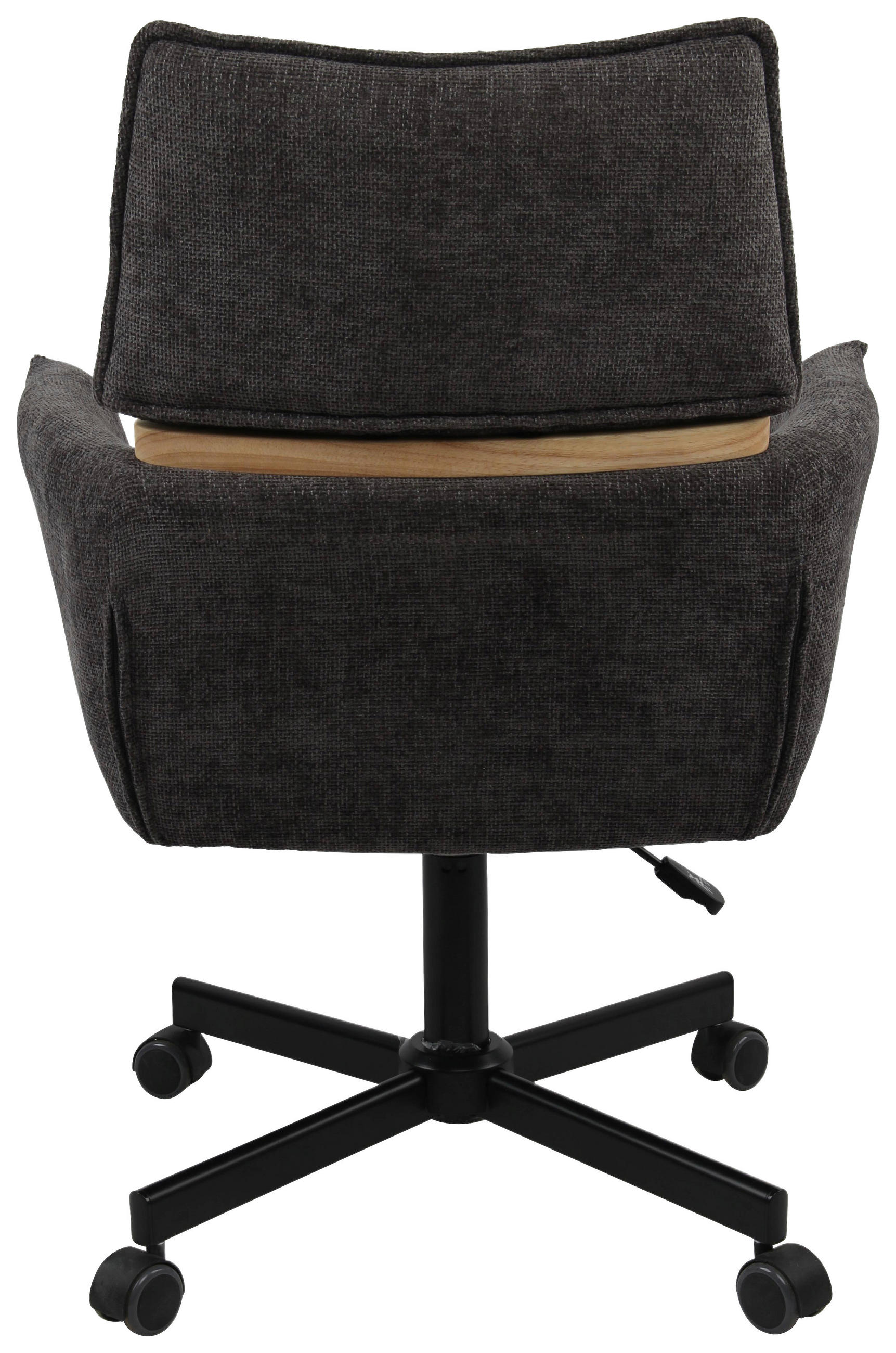 CHEFSESSEL Webstoff Dunkelgrau  - Dunkelgrau/Schwarz, MODERN, Holz/Kunststoff (62/86/56cm) - MID.YOU