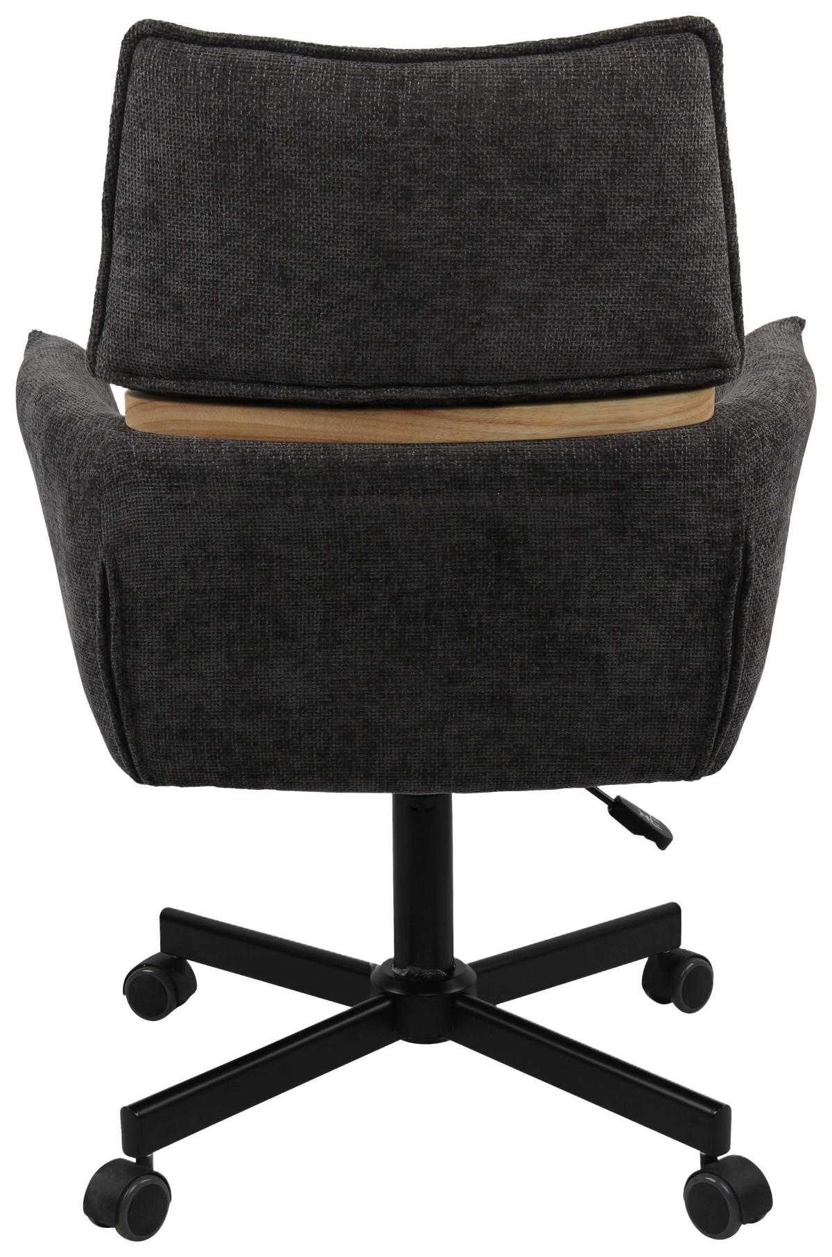 CHEFSESSEL Webstoff Dunkelgrau  - Dunkelgrau/Schwarz, MODERN, Holz/Kunststoff (62/86/56cm) - MID.YOU
