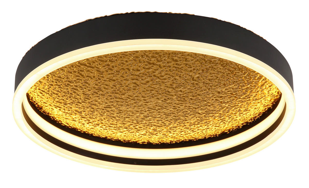 LED-DECKENLEUCHTE  40/8 cm    - Weiss/Goldfarben, Design, Kunststoff/Metall (40/8cm) - Globo