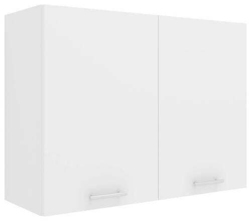 KÜCHENOBERSCHRANK 80/60/31 cm  in Weiß  - Alufarben/Weiß, KONVENTIONELL, Holzwerkstoff/Metall (80/60/31cm) - MID.YOU