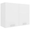 VÄGGSKÅP 80/60/31 cm  i vit  - vit/aluminiumfärg, Klassisk, metall/trämaterial (80/60/31cm) - MID.YOU