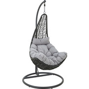 FOTELJA VISEĆA - siva/crna, Design, metal/tekstil (100/191/100cm) - Ambia Garden