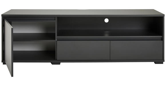 LOWBOARD in 180/55/48 cm - Anthrazit/Schwarz, Design, Holzwerkstoff/Kunststoff (180/55/48cm) - Carryhome