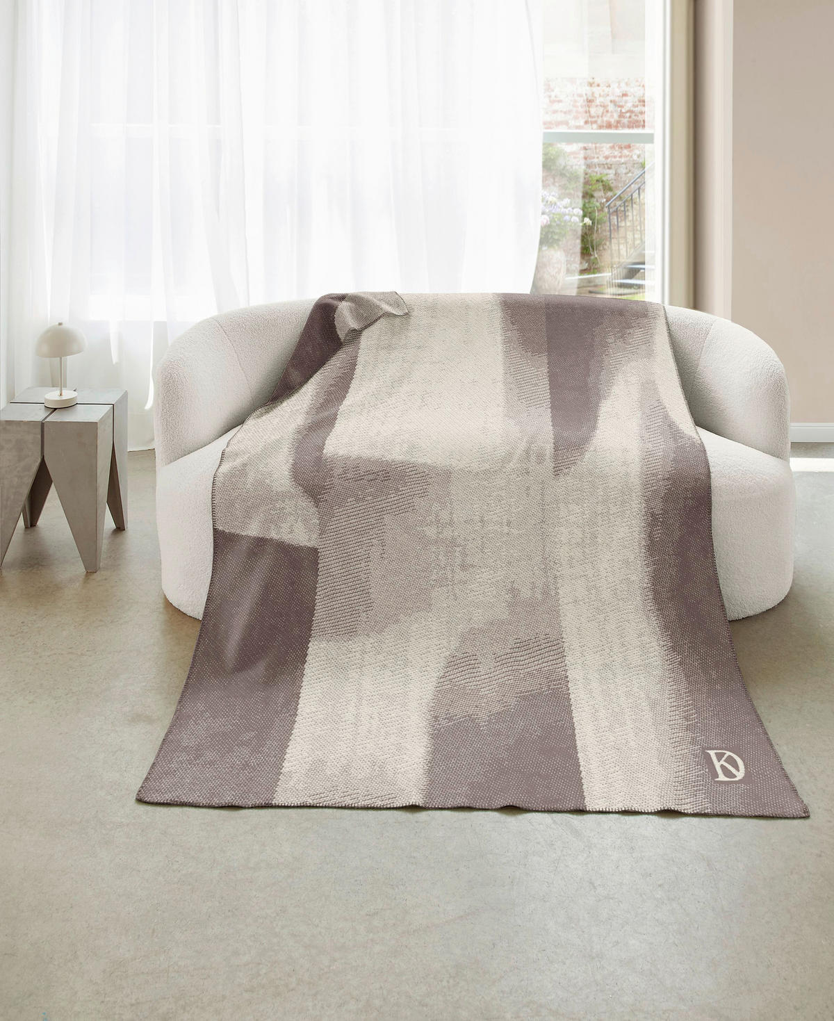 TAKARÓ 150/200 cm  - barna/fehér, Basics, textil (150/200cm) - Dieter Knoll