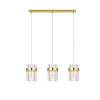 HÄNGELEUCHTE Vetro  150/60/14 cm  - Goldfarben, KONVENTIONELL, Glas (150/60/14cm)