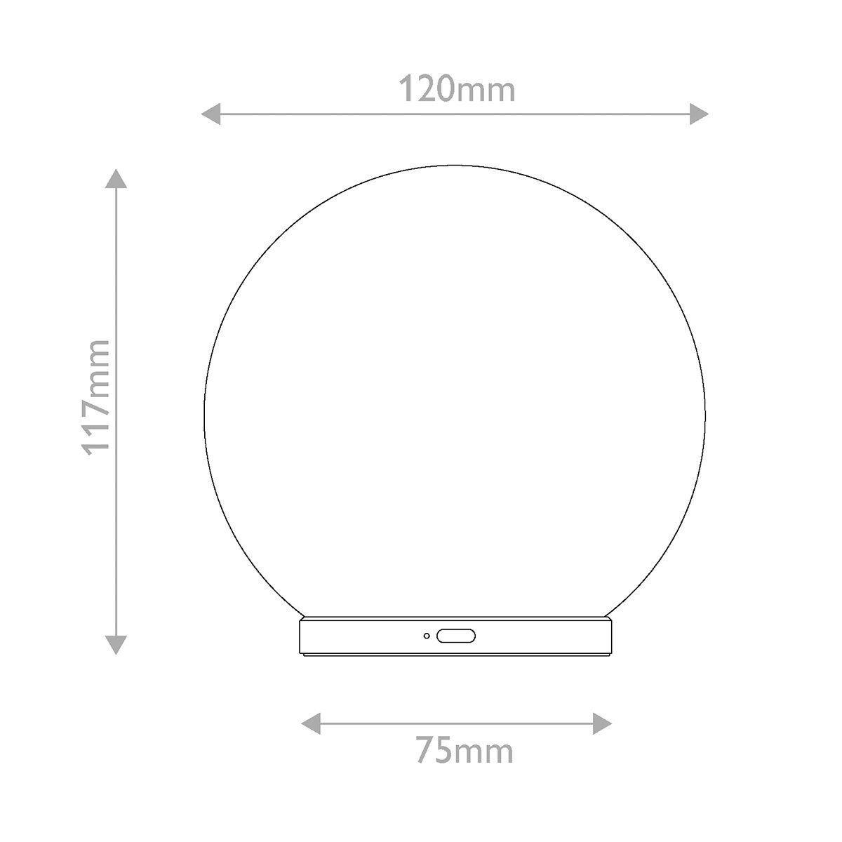 LED-TISCHLEUCHTE Elstead Lighting 11.7/12 cm   - Alabasterfarben, KONVENTIONELL, Stein/Metall (11.7/12cm) - Elstead Lighting