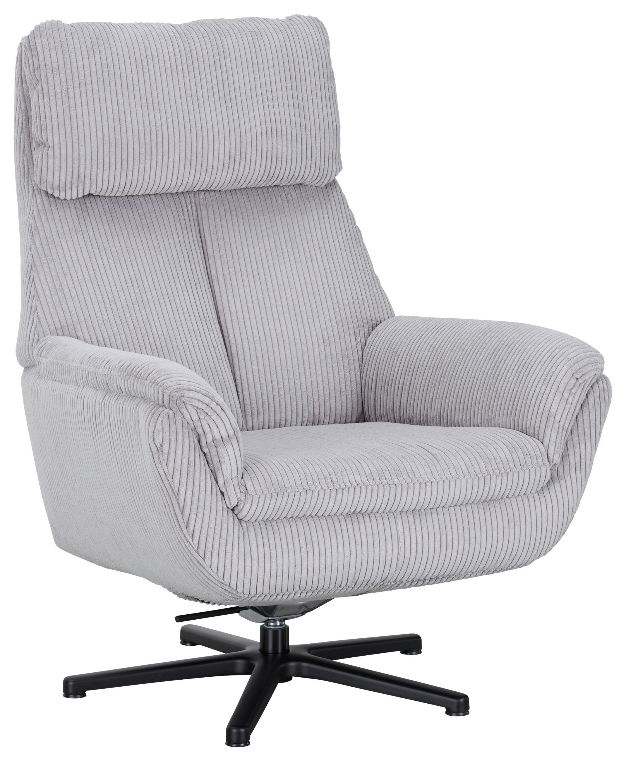 RELAXSESSEL Cord    - Schwarz/Grau, Design, Textil/Metall (79/108/89cm)