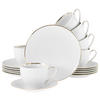 KAFFEESERVICE Weiß, Goldfarben Valencia 18-teilig  - Goldfarben/Weiß, Design, Keramik - Creatable