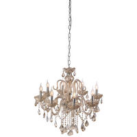 KRISTALL-HÄNGELEUCHTE 71/180 cm   - Champagner, LIFESTYLE, Glas/Kunststoff (71/180cm)