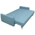 SCHLAFSOFA Webstoff Blau  - Blau/Buchefarben, KONVENTIONELL, Holz/Textil (220/90/95cm) - Carryhome