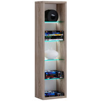 WANDREGAL 21/77/14 cm  - Sonoma Eiche, Design, Glas/Holzwerkstoff (21/77/14cm) - MID.YOU