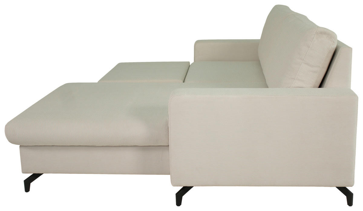 ECKSOFA CLARA Creme Rückenkissen, Bettkasten, Liegefläche im Originalstoff  - Creme, MODERN, Textil (240/177cm) - P & B