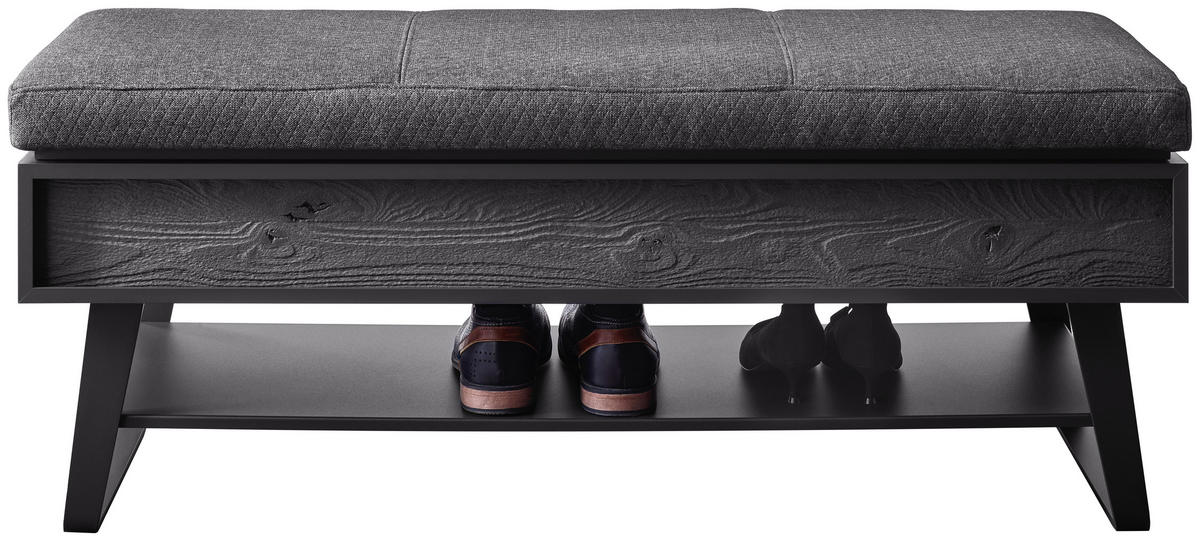 ELŐSZOBAPAD 118/48,5/41 cm  - antracit, Design, textil/fa (118/48,5/41cm) - Johann Jakob