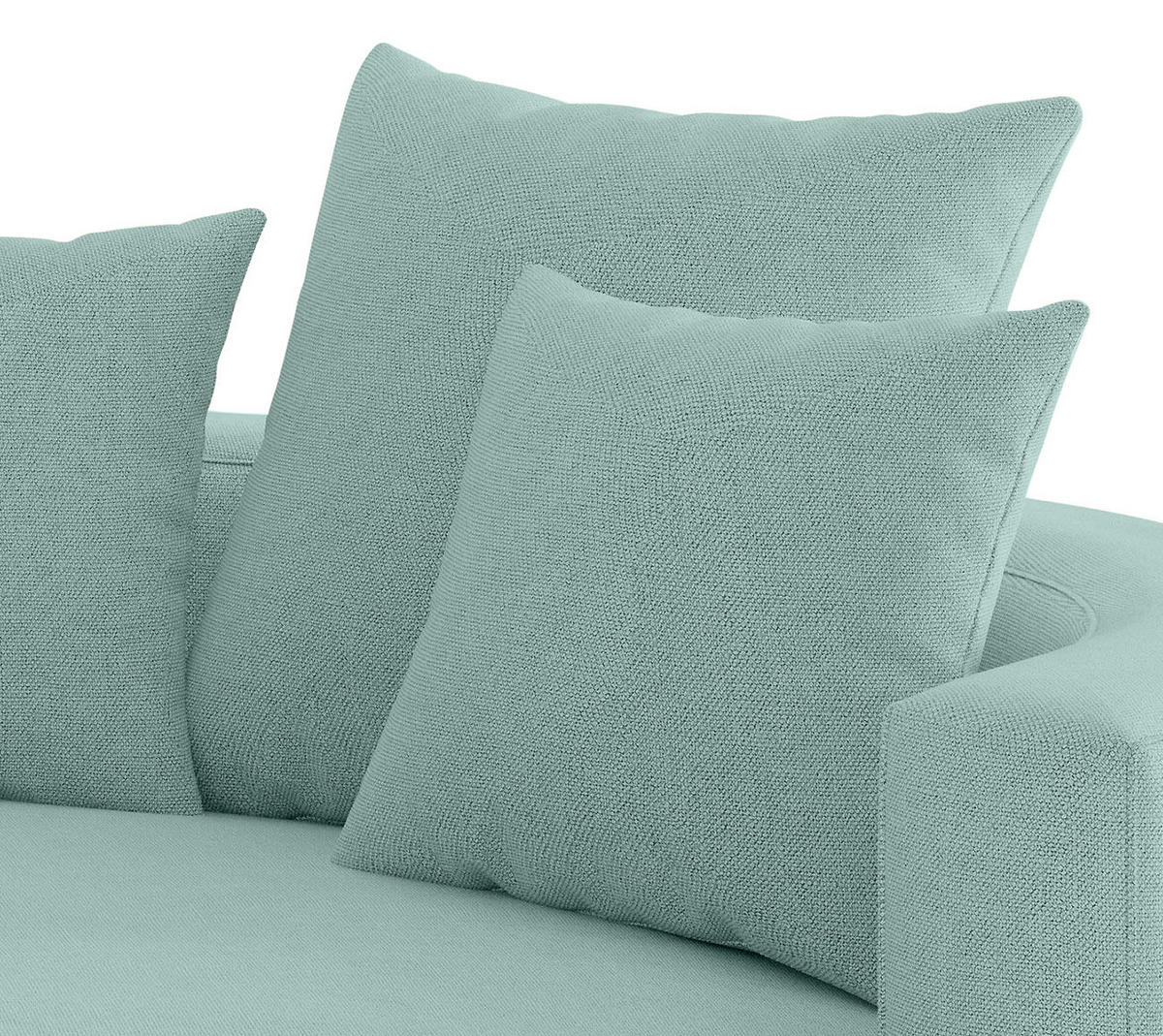 BIGSOFA in Webstoff Türkis  - Türkis/Schwarz, Design, Textil/Metall (283/150cm) - Livetastic