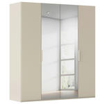 DREHTÜRENSCHRANK 201/223/61 cm,  in Champagner, 4-türig  - Champagner, Basics, Glas/Holzwerkstoff (201/223/61cm) - Novel