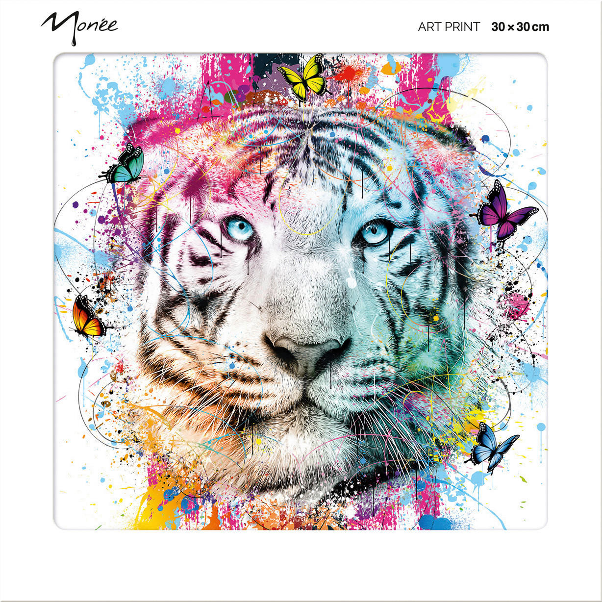 KUNSTDRUCK Tiere Multicolor 30/30 cm  - Multicolor, Basics, Papier (30/30cm) - Monee