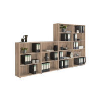 AKTENREGAL 337,6/185,6/33 cm  - Silberfarben/Sonoma Eiche, MODERN, Holzwerkstoff (337,6/185,6/33cm) - MID.YOU