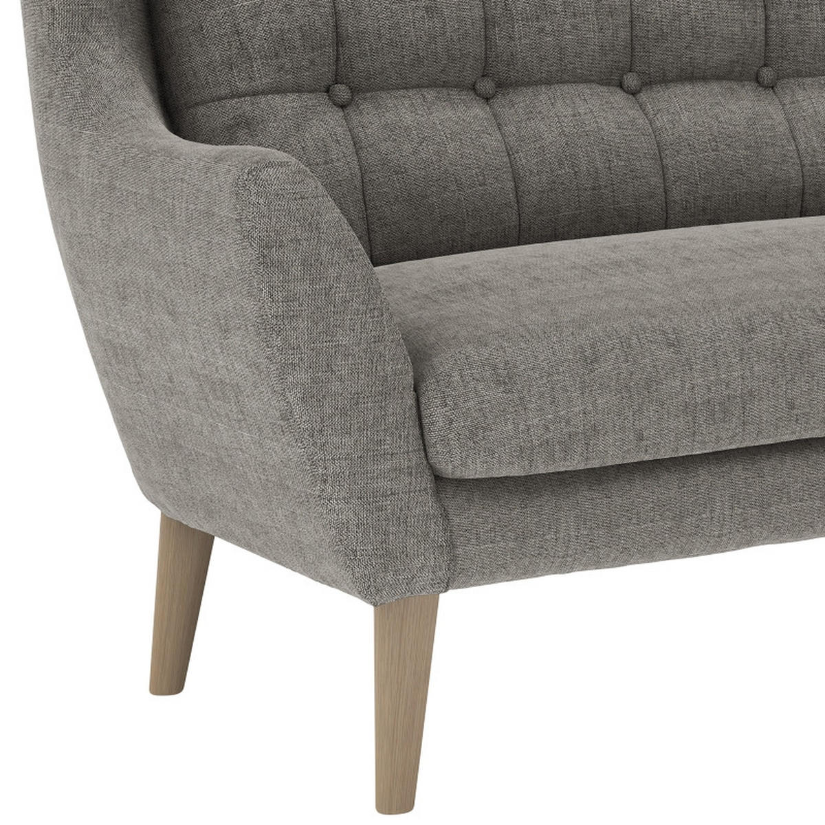 ECKSOFA in Webstoff Dunkelgrau  - Eichefarben/Dunkelgrau, Konventionell, Holz/Textil (173/107/250cm) - Trendmanufaktur