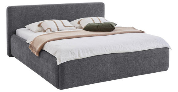 POLSTERBETT 180/200 cm,  in Grau,  - Grau, Design, Textil (180/200cm) - Xora