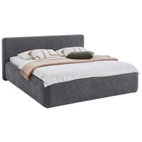 POLSTERBETT 240/200 cm,  in Grau, Bettkasten, Lattenroste,  - Birkefarben/Buchefarben, Design, Holz/Textil (240/200cm) - Xora