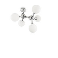 DECKENLEUCHTE 55/55/50 cm   - Chromfarben/Weiß, KONVENTIONELL, Glas/Metall (55/55/50cm) - Ideal Lux