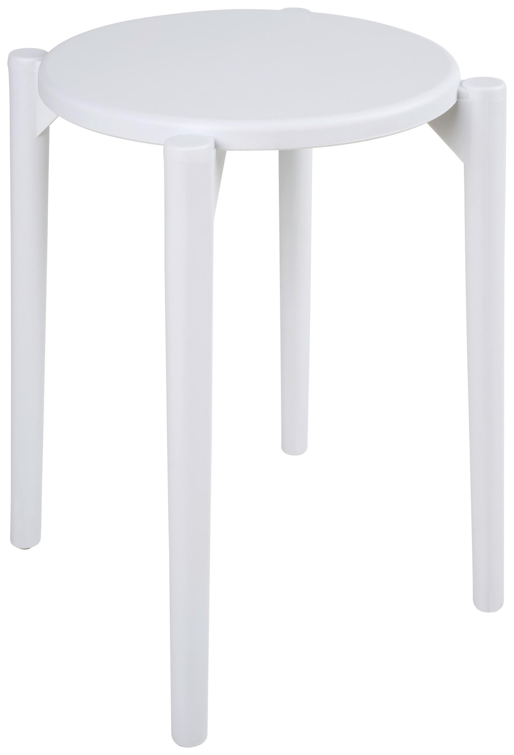 HOCKER in Kunststoff Weiß  - Weiß, Trend, Kunststoff (30/46/30cm) - Ambia Home