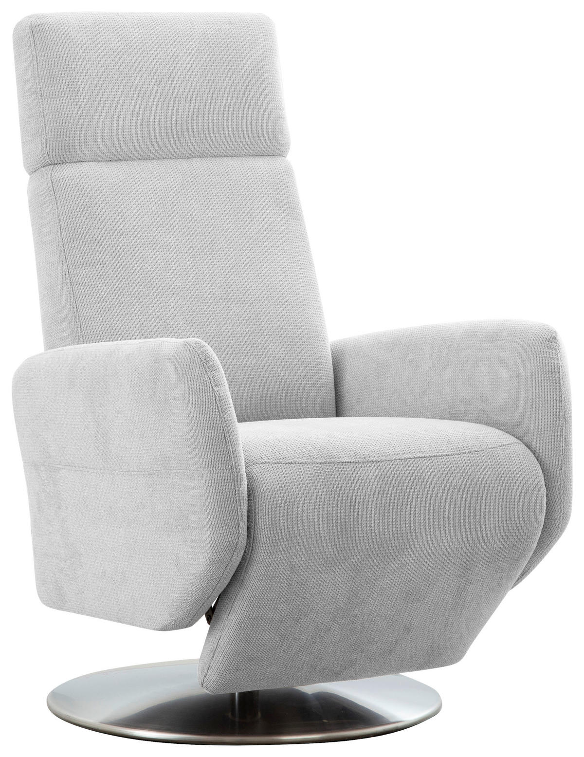 RELAXAČNÉ KRESLO, textil, svetlosivá - svetlosivá/chrómová, Konventionell, kov/textil (71/110/82cm) - Sit & More