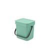 ABFALLEIMER SORT & GO 3 L  - Jadegrün, Basics, Kunststoff (18.8/18.1/13.9cm) - Brabantia