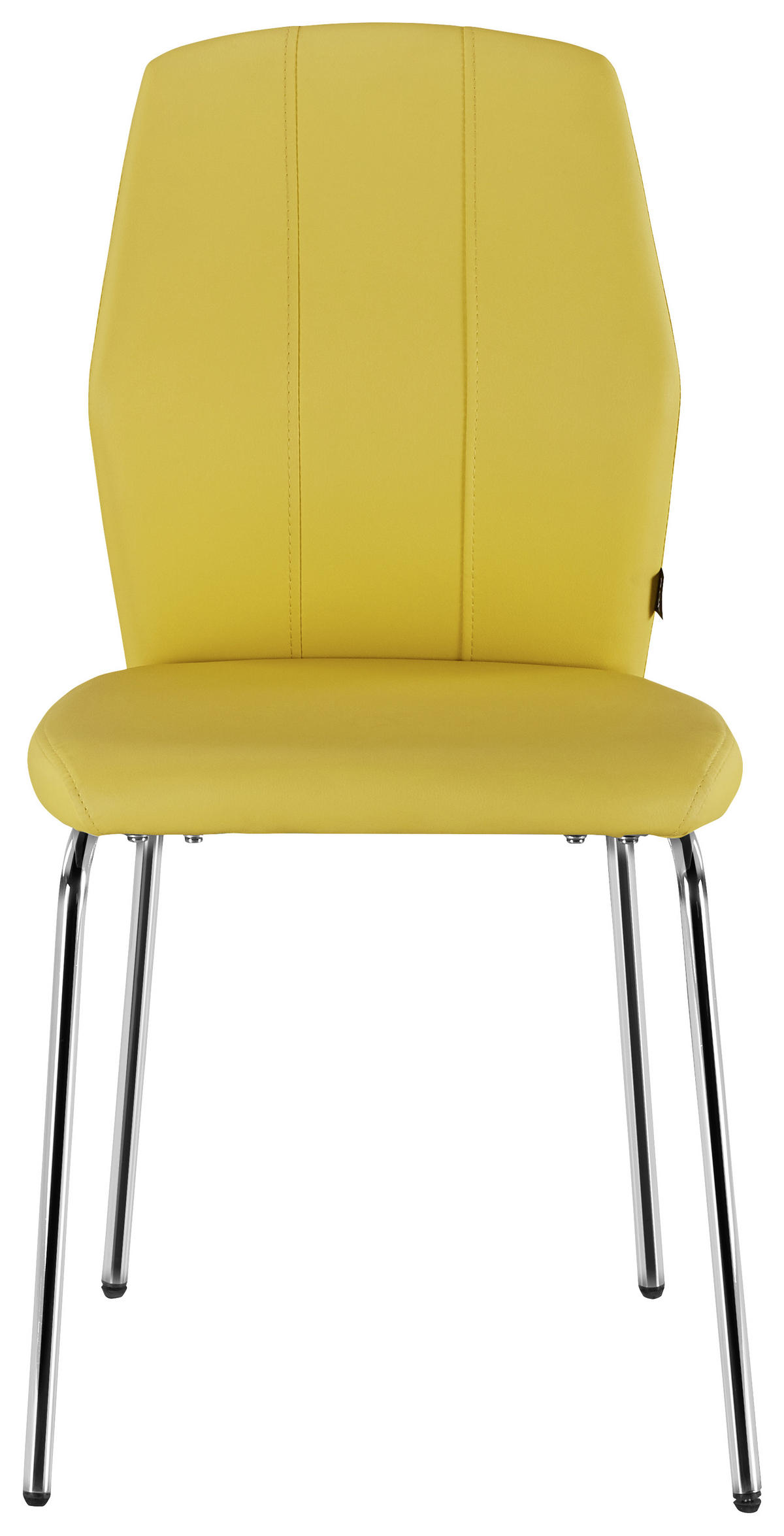 SCAUN in metal, textil galben, culoare crom  - galben/culoare crom, Design, metal/textil (47/90/58cm) - Carryhome