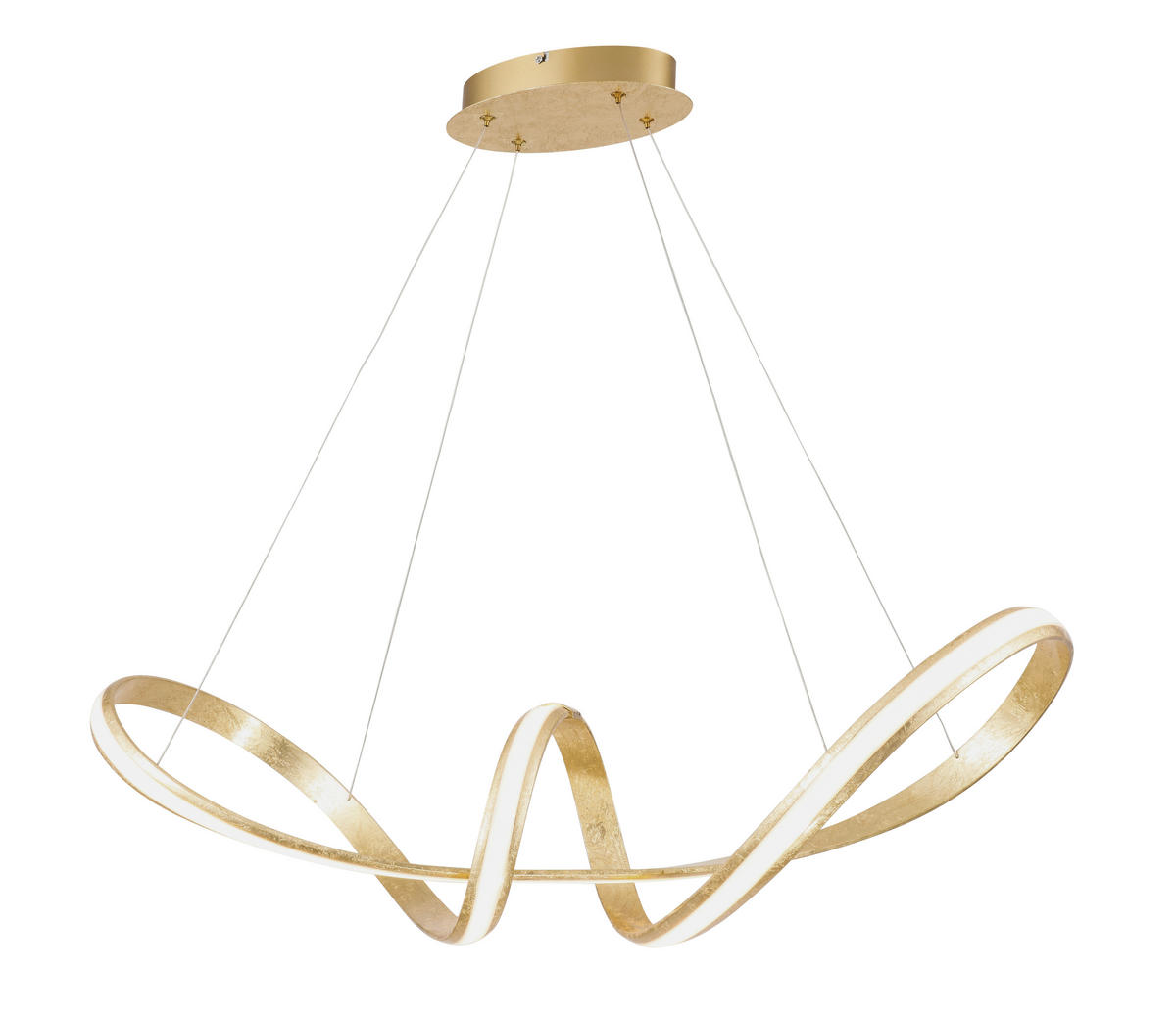 LED-HÄNGELEUCHTE Melinda 91 cm   - Goldfarben, Design, Kunststoff/Metall (91cm) - Paul Neuhaus