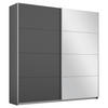 SCHWEBETÜRENSCHRANK  in Grau  - Alufarben/Grau, MODERN, Holzwerkstoff/Metall (181/210/62cm) - Rauch Möbel