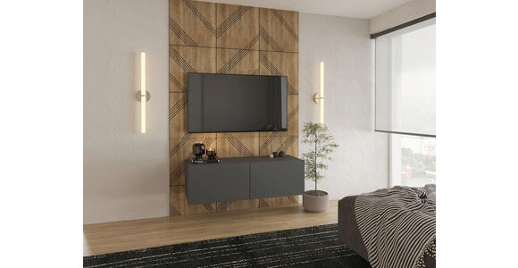 LOWBOARD Newniq  in 240/36,7/45 cm  - Anthrazit, Design, Holzwerkstoff (240/36,7/45cm) - Hom`in