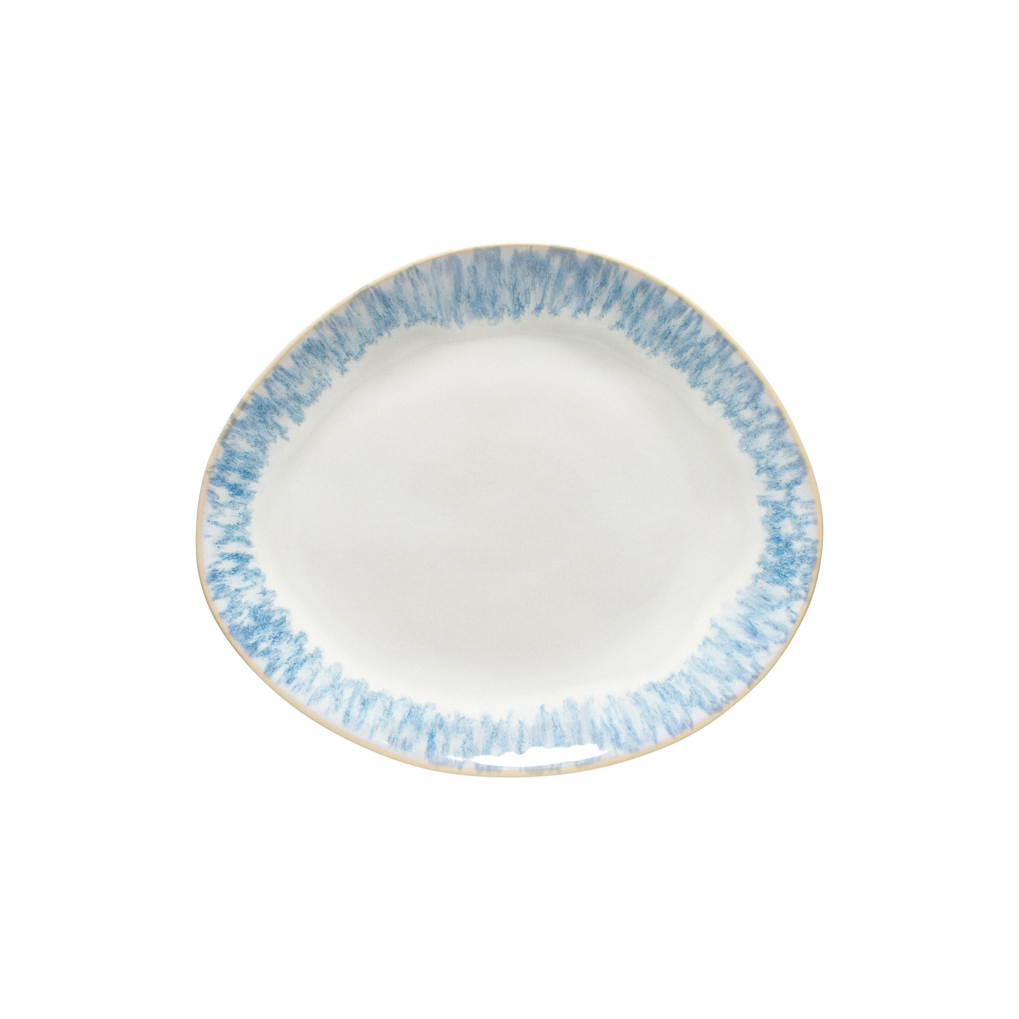 SPEISETELLERSET Blau, Weiß Hochglanz 27 cm BRISA  - Blau/Weiß Hochglanz, Basics, Keramik (27cm) - Costa Nova