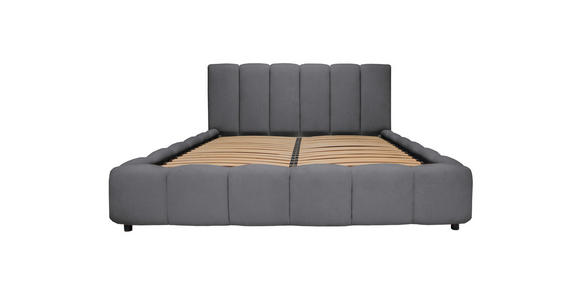 POLSTERBETT Lattenrost, Bettkasten Anthrazit 140/200 cm  - Anthrazit/Schwarz, KONVENTIONELL, Holz/Kunststoff (140/200cm) - Carryhome
