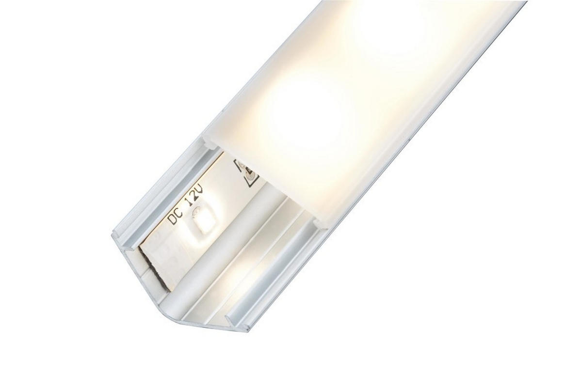 LED-DEKOLEUCHTE Delta Profil   - Alufarben, Basics, Kunststoff/Metall (200/2/2cm) - Paulmann