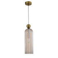 HÄNGELEUCHTE Piega 10/150 cm  - Bernsteinfarben, KONVENTIONELL, Glas (10/150cm)