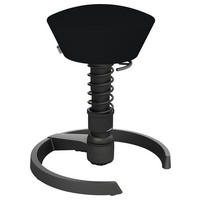 BÜROHOCKER   Schwarz  - Schwarz, Basics, Textil/Metall (55/45,66/55cm) - Aeris