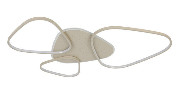 LED-DECKENLEUCHTE Alvia 102,5/72,5/5 cm  - Sandfarben, Design, Kunststoff/Metall (102,5/72,5/5cm) - Novel