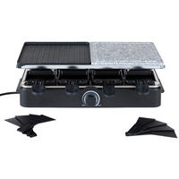 RACLETTE-GRILL  - Schwarz, Basics, Kunststoff/Stein (44,8/14,5/22,7cm) - Silva Schneider