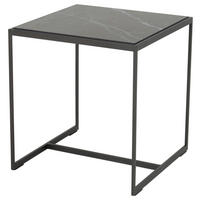 BEISTELLTISCH in Stein 45/45/49 cm  - Anthrazit/Grau, Design, Stein/Metall (45/45/49cm) - Johann Jakob