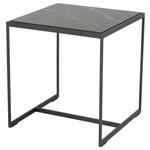 BEISTELLTISCH in Stein 45/45/49 cm  - Anthrazit/Grau, Design, Stein/Metall (45/45/49cm) - Johann Jakob