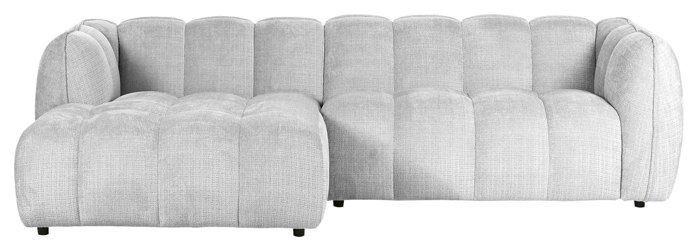 HÖRNSOFFA i chenille ljusgrå - ljusgrå/svart, Klassisk, textil/plast (172/272cm) - MID.YOU