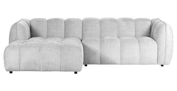 ECKSOFA in Chenille Hellgrau 172/272 cm - Hellgrau/Schwarz, KONVENTIONELL, Kunststoff/Textil (172/272cm) - Carryhome