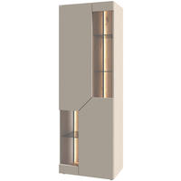 VITRINE Taupe, Wildeiche  64/194/43 cm  - Taupe/Wildeiche, Design, Glas/Holz (64/194/43cm) - Voglauer