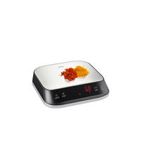 DIGITAL KÖKSVÅG PREZISO  - stålfärgad/svart, Klassisk, metall/plast (15,5/16,4/3cm) - Gefu