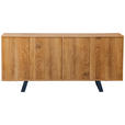SIDEBOARD  in 160/75/42 cm  - Eichefarben/Schwarz, LIFESTYLE, Holzwerkstoff/Metall (160/75/42cm) - Carryhome