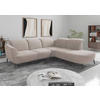 ECKSOFA ZOE E Greige Flachgewebe  - Greige/Schwarz, KONVENTIONELL, Textil/Metall (300/267cm) - Sit & More