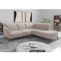 ECKSOFA in Flachgewebe Greige  300/267 cm  - Greige/Schwarz, KONVENTIONELL, Textil/Metall (300/267cm) - Sit & More