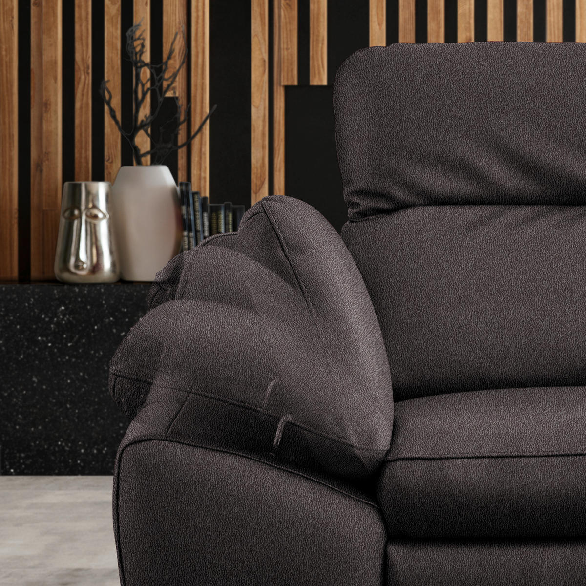ECKSOFA in Echtleder Dunkelbraun  286/183 cm  - Dunkelbraun/Schwarz, Design, Leder/Metall (286/183cm) - Celina Home